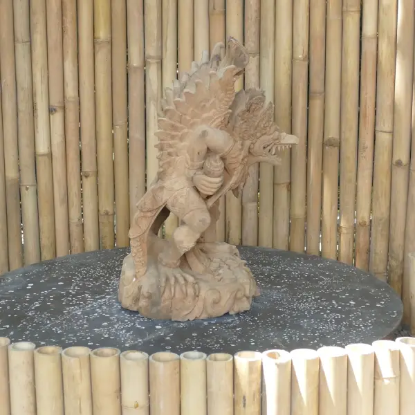 Product image 6 of the product “Garuda made from wood, one part, natural finish ”